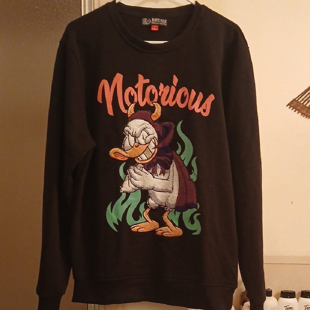 Black‎ PIKE "Notorious" Black SweatSHIRT. SZ. L.